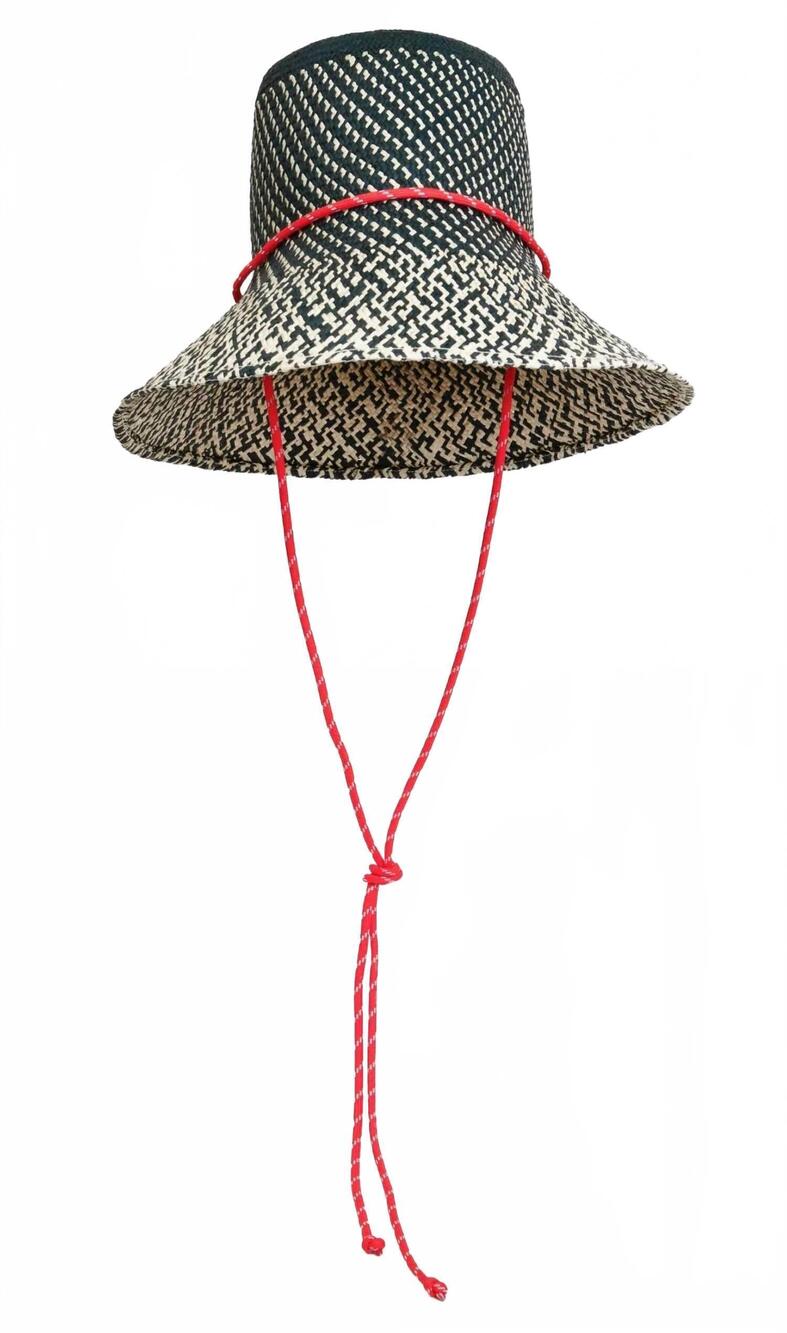 NEW CLARE V. women's romy hat in black/natural